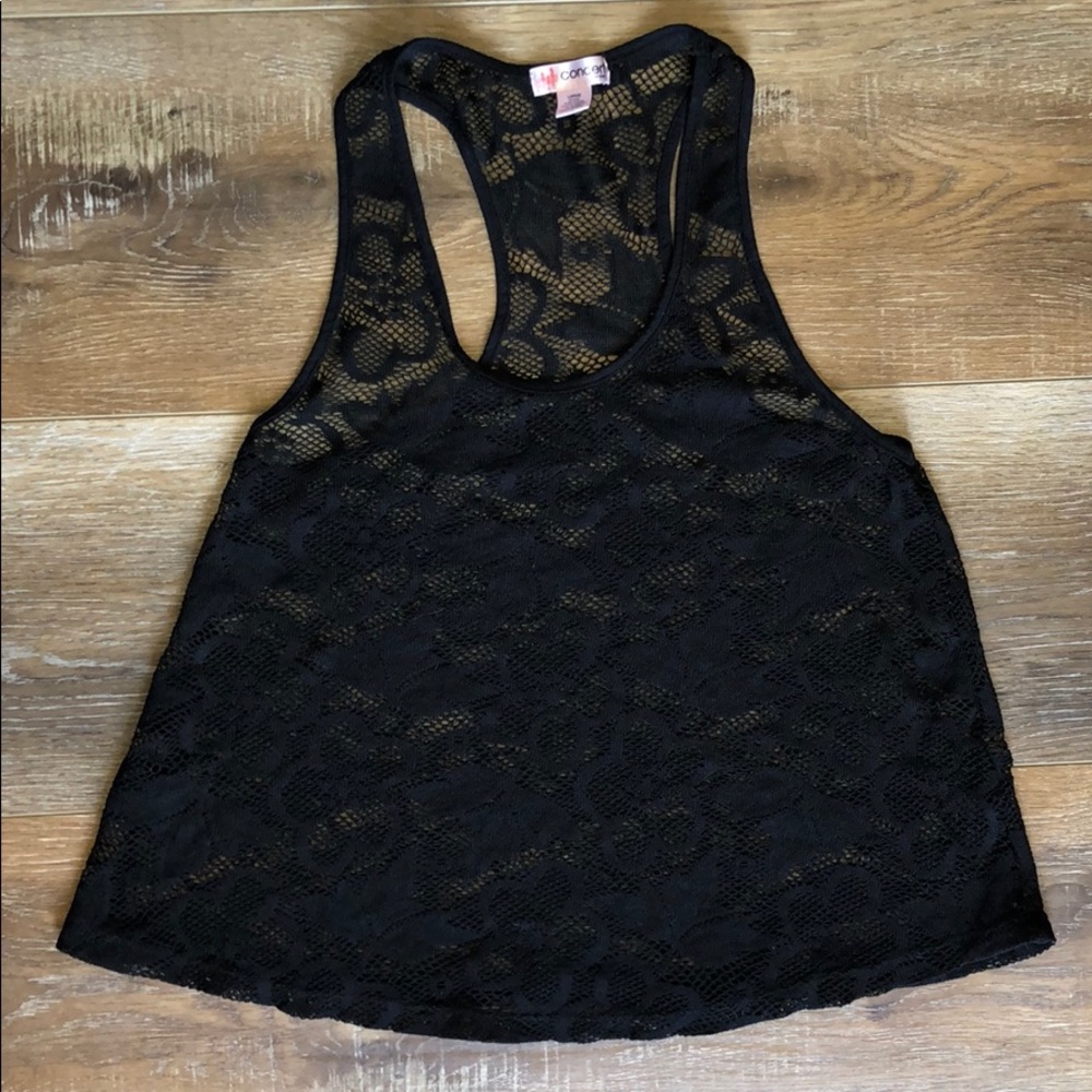 Floral Mesh Tank Top